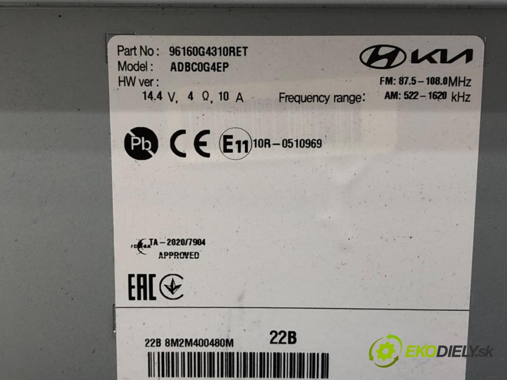 HYUNDAI i30 liftback 2022 88 kW 1.0 T-GDI 998 RADIO 96160G4310 (Audio zariadenie)