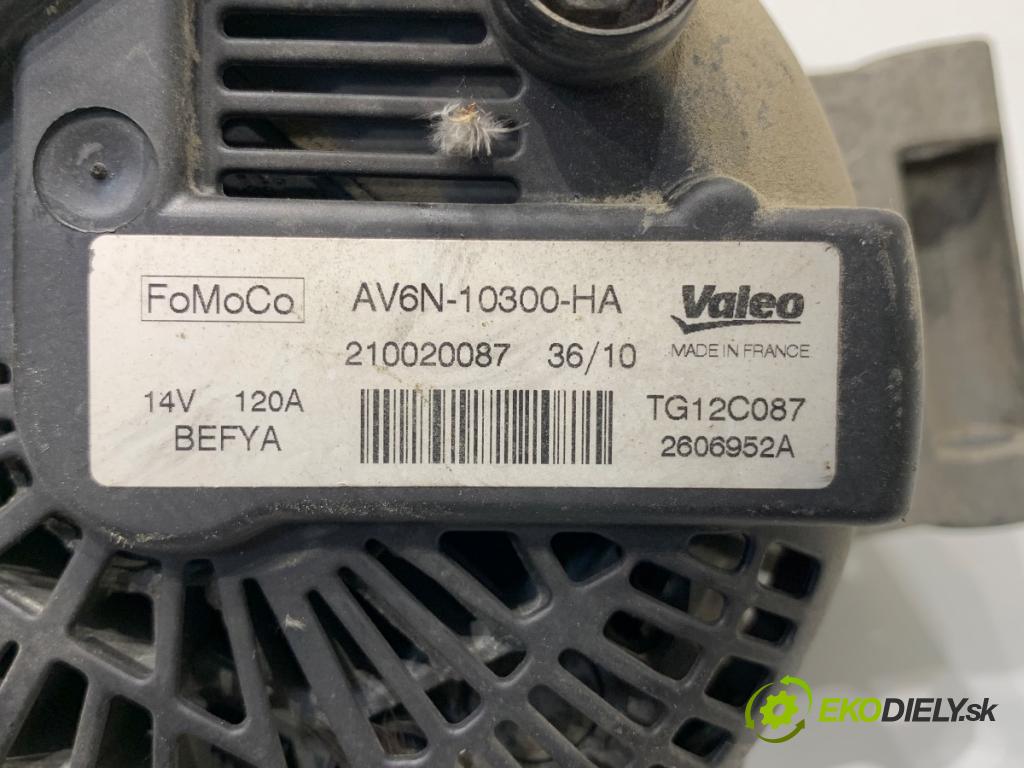 FORD FIESTA MK7 liftback 2010 60 kW 1.25 1242 Alternátor AV6N-10300-HA (Alternátor)