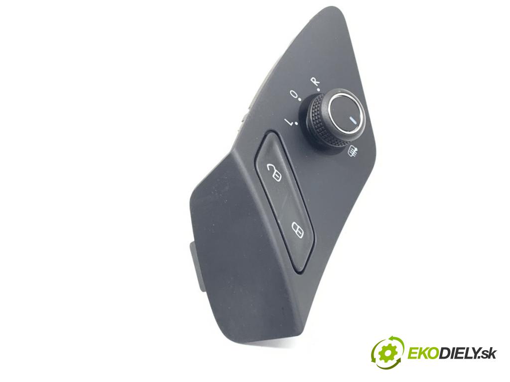 VW GOLF VII Kombi 2015 81 kW 1.6 TDI 1598 Prepínač nastavenia spätných zrkadiel 5G0959565AC (Prepínacie páčky pod volantom)