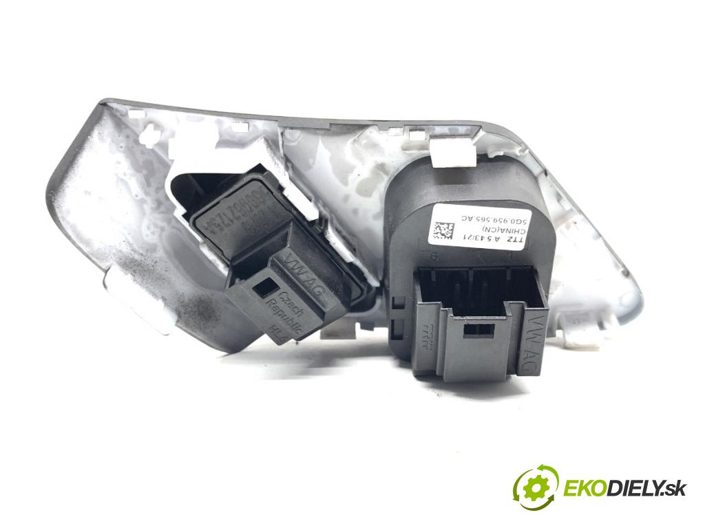 VW GOLF VII Kombi 2015 81 kW 1.6 TDI 1598 Prepínač nastavenia spätných zrkadiel 5G0959565AC (Prepínacie páčky pod volantom)