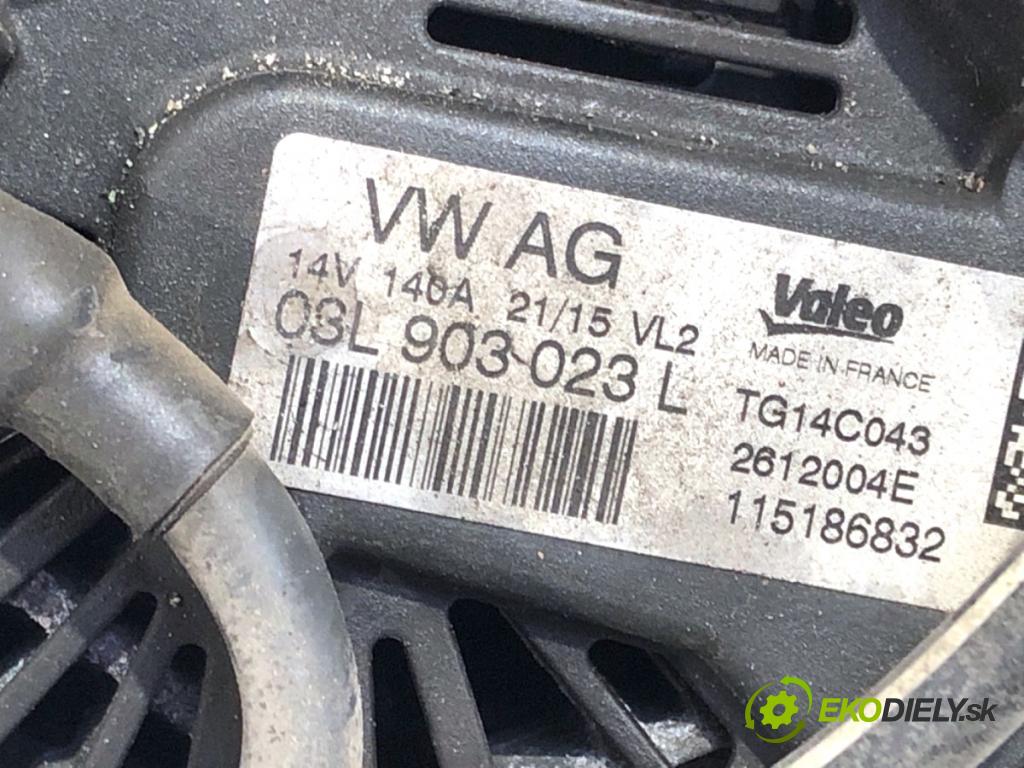 VW GOLF VII Kombi 2015 81 kW 1.6 TDI 1598 Alternátor 03L903023L (Alternátor)