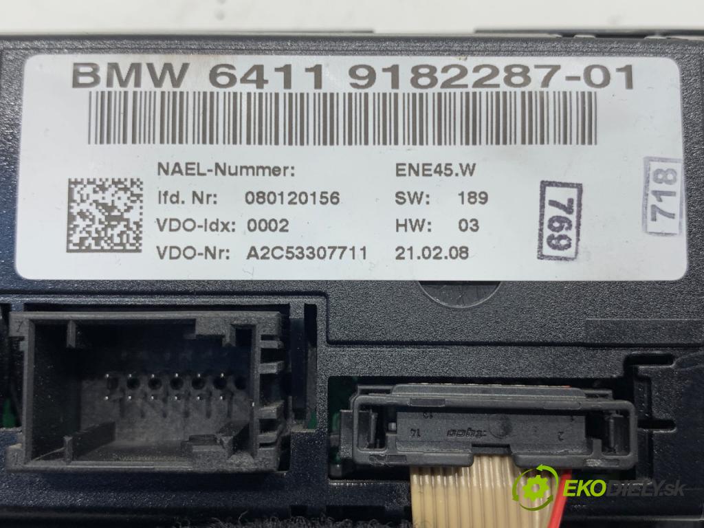 BMW E90 sedan 2008 125 kW 320 i 1995 Panel ovládania kúrenia 9182287 (Prepínacie páčky pod volantom)
