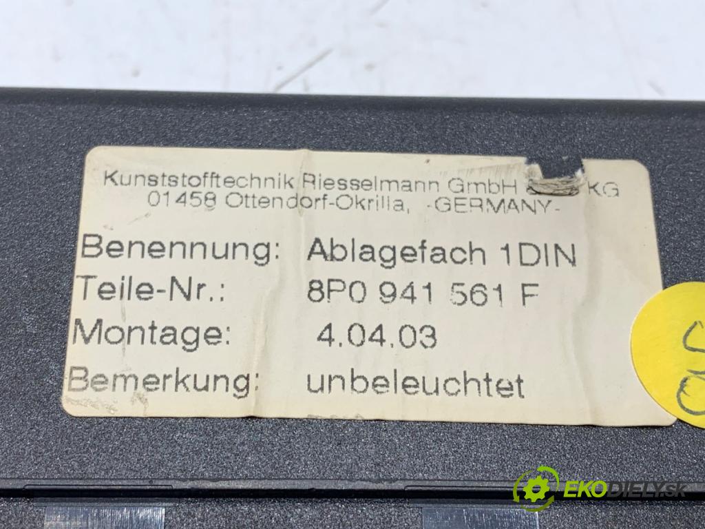 AUDI A3 8P liftback 2003 103 kW 2.0 TDI 16V 1968 Držiak na nápoje 8P0941561F (Držiak (úchyt) na nápoje)