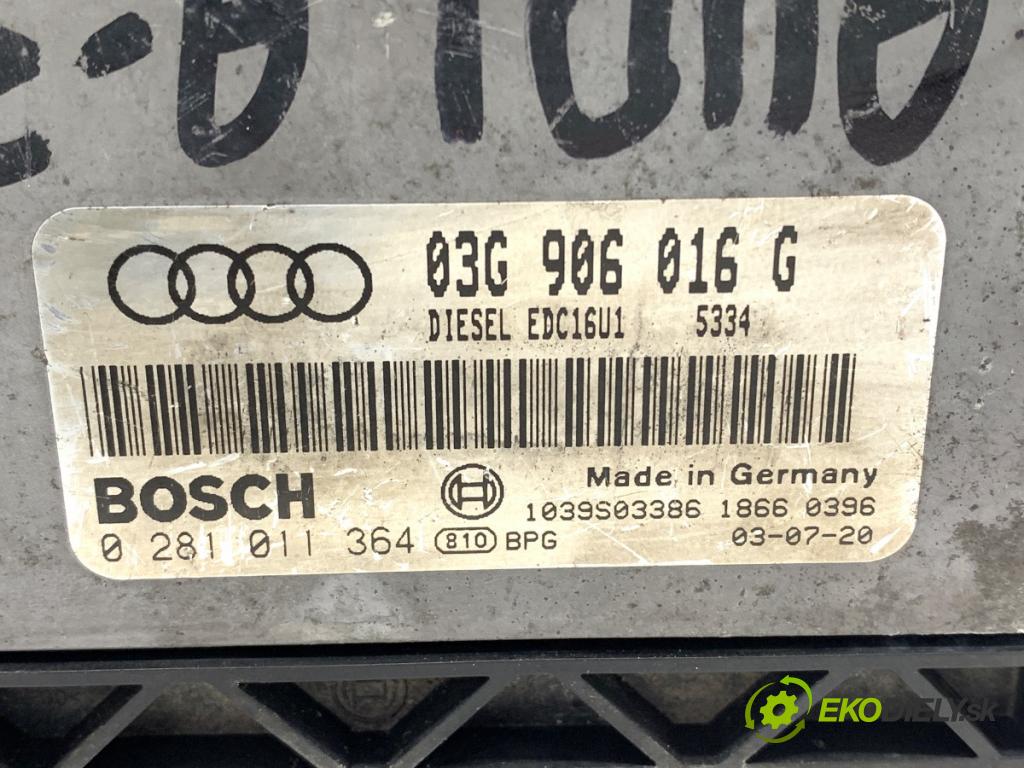 AUDI A3 8P liftback 2003 103 kW 2.0 TDI 16V 1968 riadiaca jednotka Motor 03G906016G (Riadiaca jednotka)