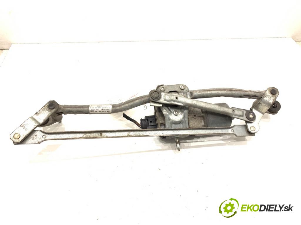 AUDI A3 8P liftback 2003 103 kW 2.0 TDI 16V 1968 Mechanizmus stieračov predný 8P1955023E (Motorček stieračov predný)