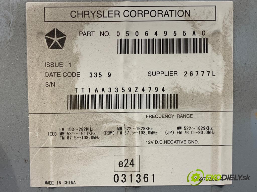 DODGE CALIBER liftback 2010 115 kW 2.0 1998 RADIO 05064955AC (Audio zariadenie)