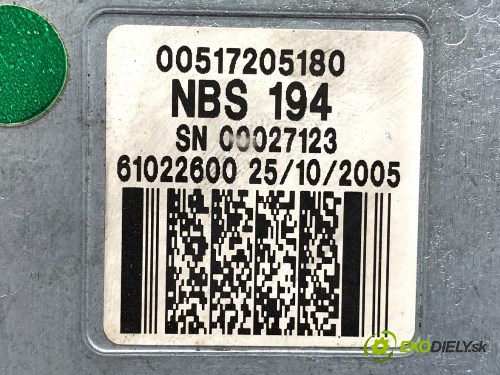 FIAT CROMA Kombi 2005 110 kW 1.9 D Multijet (194AXC1B, 194AXC12) 1910 blokáda volantu 00517205180 (Riadenie ostatné)