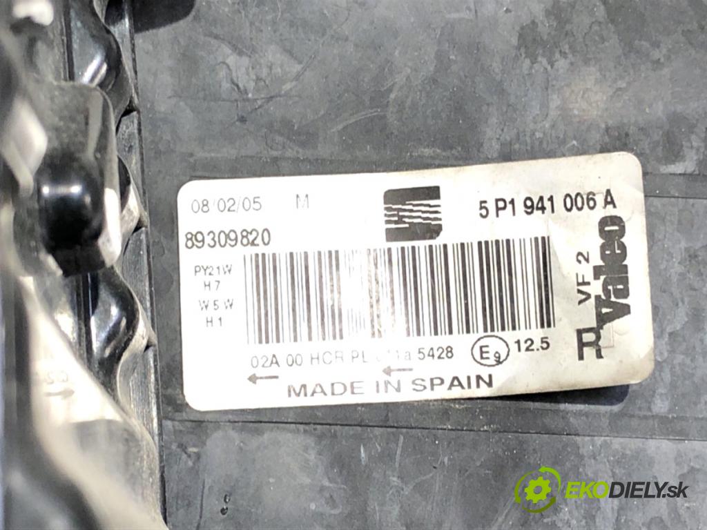 SEAT ALTEA nadwozie wielkoprzestrzenne (MPV) 2005 77 kW 1.9 TDI 1896 Svetlomet pravy predný 5P1941006A