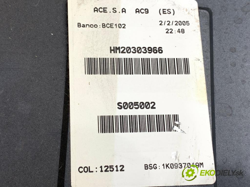 SEAT ALTEA nadwozie wielkoprzestrzenne (MPV) 2005 77 kW 1.9 TDI 1896 Modul BORDNETZ 1K0937049M (Riadiaca jednotka ostatné)