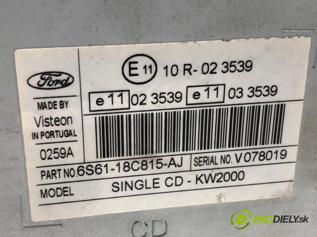 FORD FIESTA MK6 liftback 2007 51 kW 1.3 1299 RADIO 6S61-18C815-AJ (Audio zariadenie)