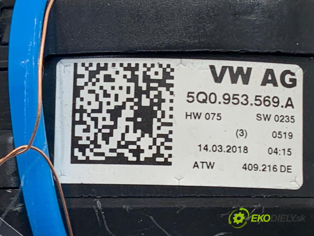 VW GOLF VII Kombi 2018 85 kW 1.6 TDI 1598 Krúžok, slimák airbag 5Q0953569A (Airbag)