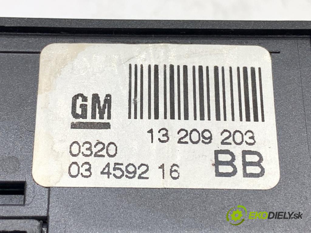 OPEL ASTRA H liftback 2006 77 kW 1.6 (L48) 1598 Prepínač okien 13209203 (Prepínacie páčky pod volantom)