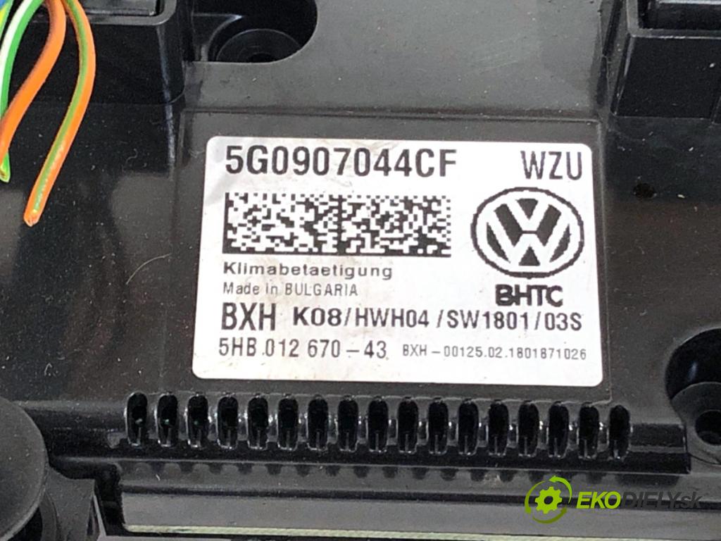 VW GOLF VII Kombi 2018 85 kW 1.6 TDI 1598 Panel ovládania kúrenia 5G0907044CF (Prepínacie páčky pod volantom)