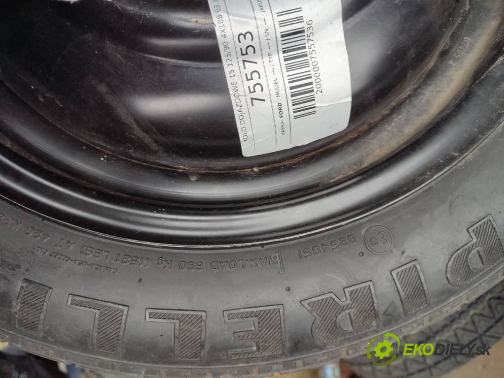 FORD --- ---  --- --- --- koleso dojazdové 15 125/90 4X108 63,3 
