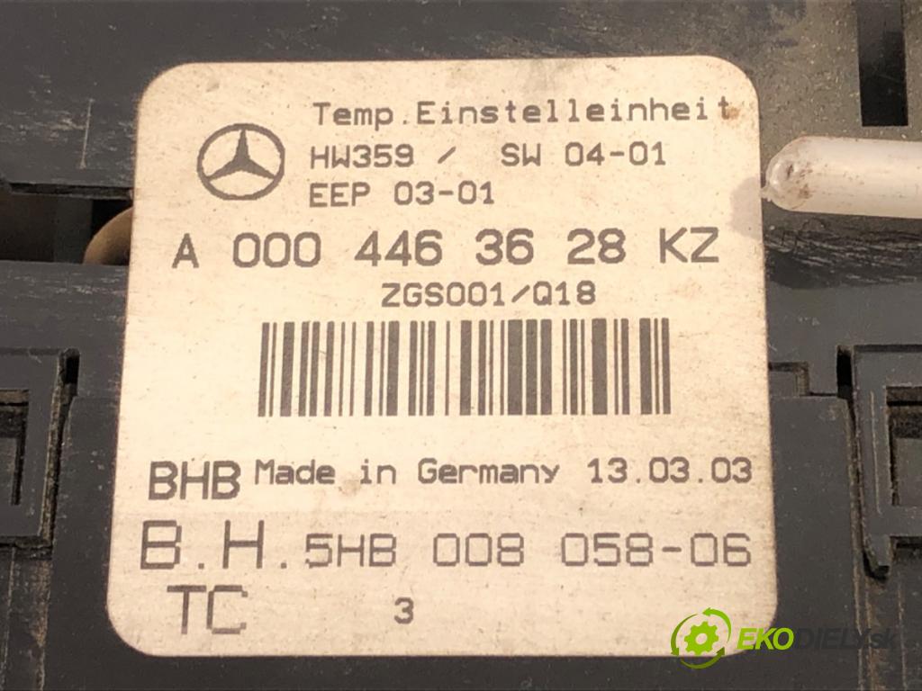 MERCEDES-BENZ W638 Autobus 2003 75 kW 110 CDI 2.2 (638.194) 2148 Panel ovládania kúrenia A0004463628 (Prepínacie páčky pod volantom)