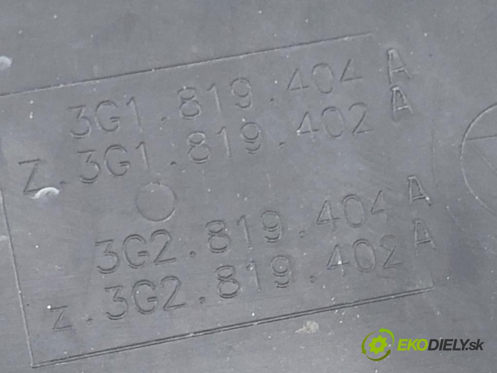 VW PASSAT B8 Kombi 2014 110 kW 2.0 TDI 1968 torpédo plast pod čelní okno pravé