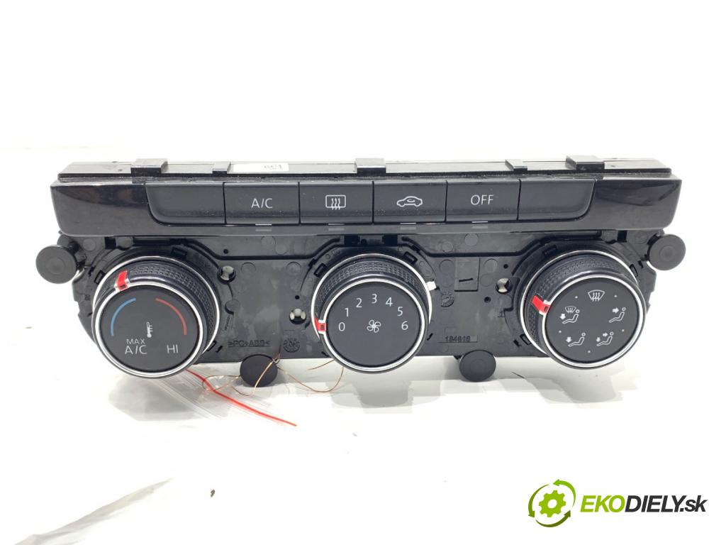 VW PASSAT B8 Kombi 2014 110 kW 2.0 TDI 1968 Panel ovládania kúrenia 5G0907426T (Prepínacie páčky pod volantom)