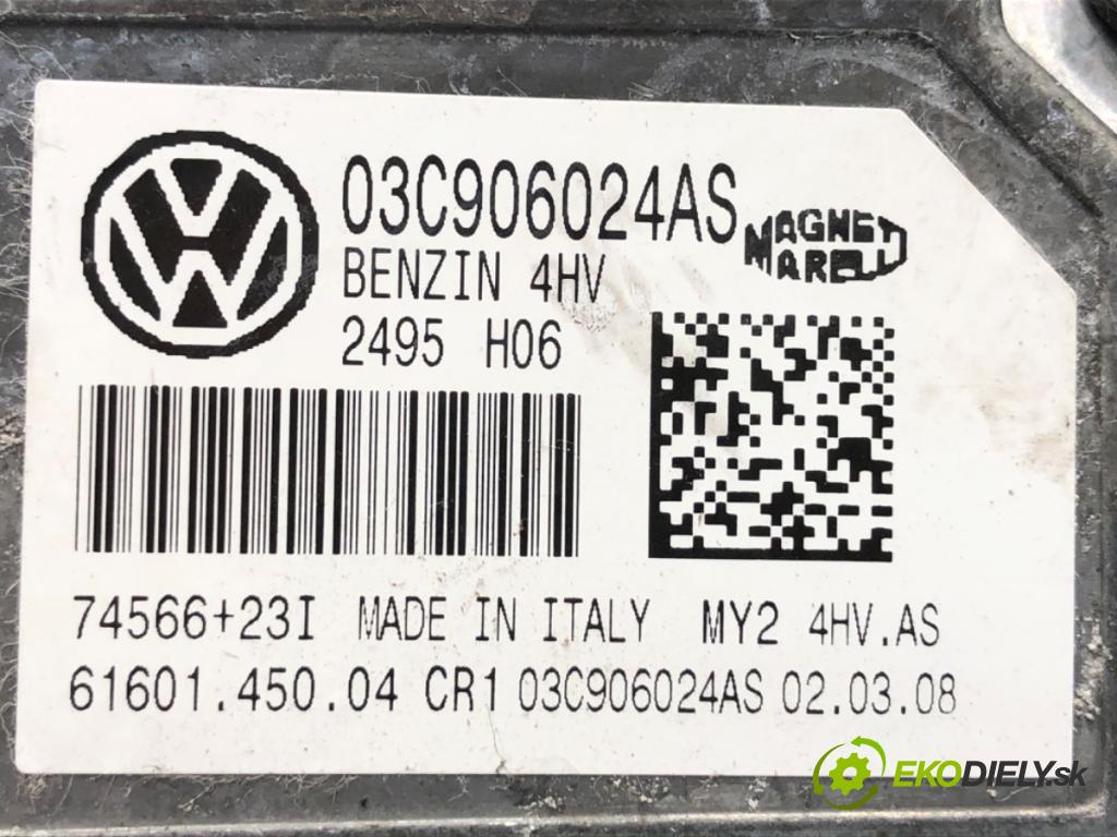 VW GOLF V liftback 2008 59 kW 1.4 16V 1390 riadiaca jednotka Motor 03C906024AS (Riadiaca jednotka)