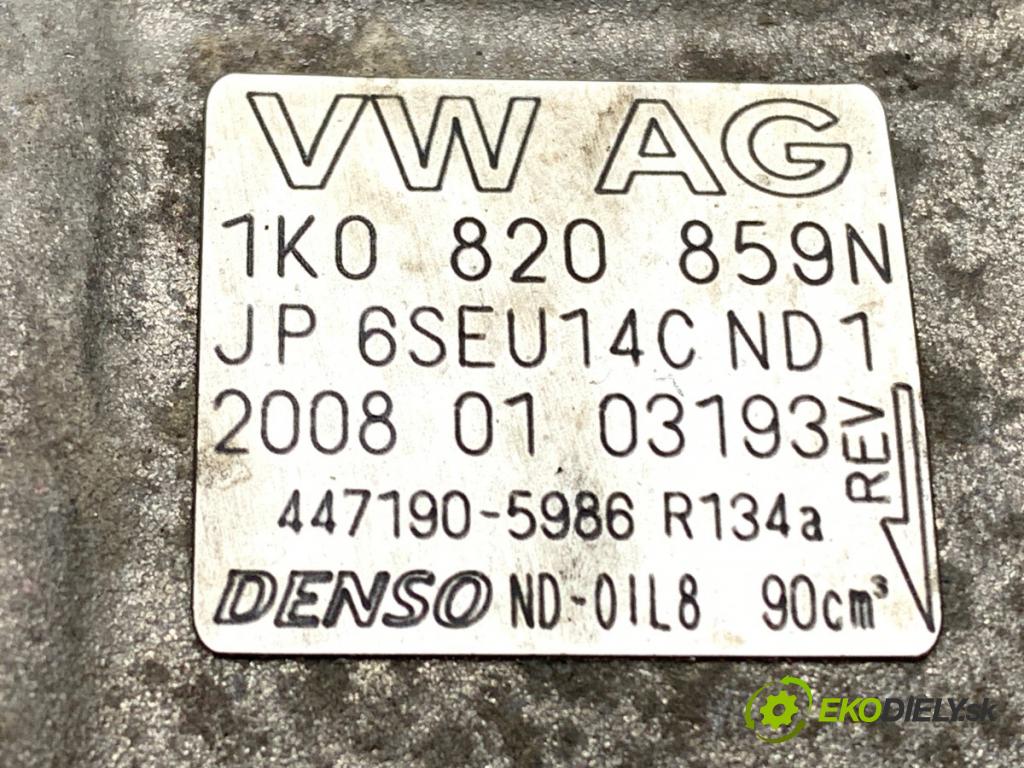 VW GOLF V liftback 2008 59 kW 1.4 16V 1390 Kompresor klimatizácie 1K0820859N (Kompresor klimatizácie)
