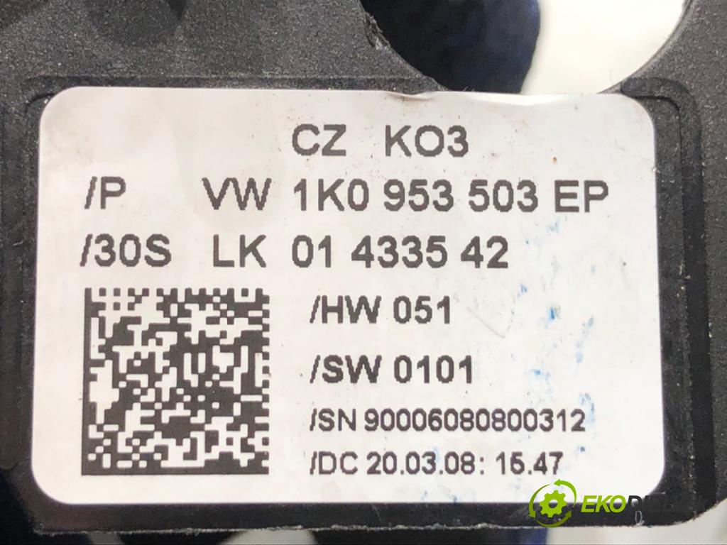 VW GOLF V liftback 2008 59 kW 1.4 16V 1390 Prepínač kombinovaný 1K0953503EP (Prepínacie páčky pod volantom)