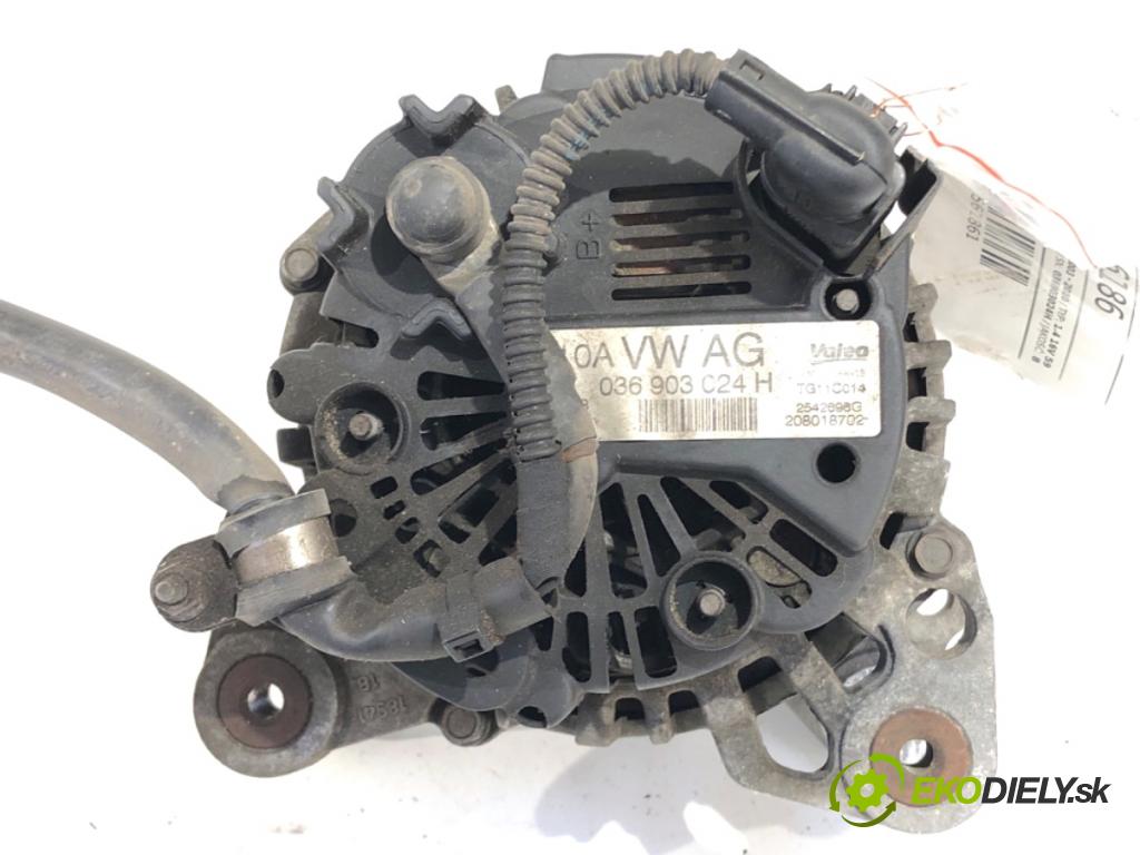 VW GOLF V liftback 2008 59 kW 1.4 16V 1390 Alternátor 036903024H (Alternátor)