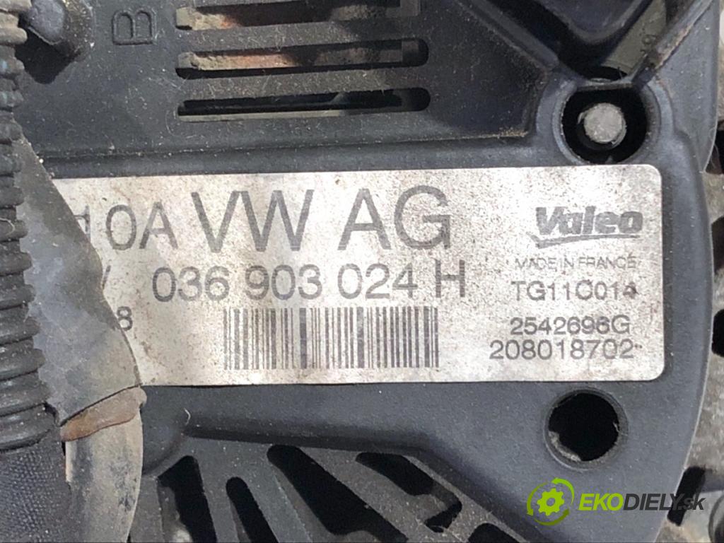VW GOLF V liftback 2008 59 kW 1.4 16V 1390 Alternátor 036903024H (Alternátor)