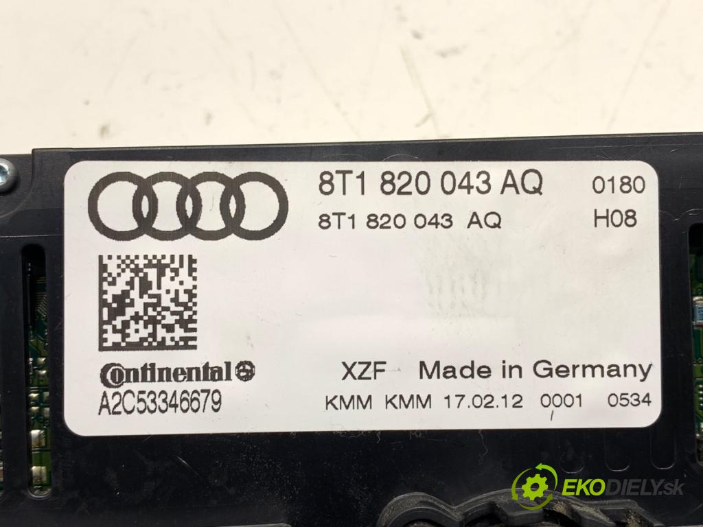 AUDI A4 B8 sedan 2012 155 kW 2.0 TFSI 1984 Panel ovládania kúrenia 8T1820043AQ (Prepínacie páčky pod volantom)