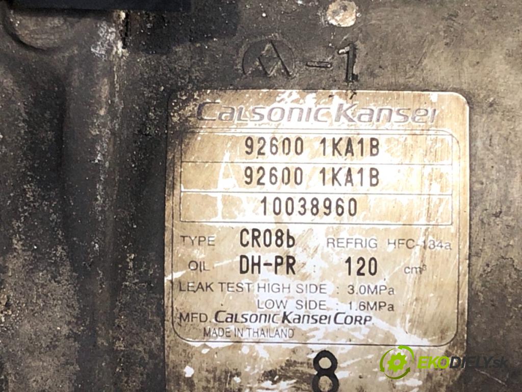 NISSAN JUKE F15 SUV 2011 86 kW 1.6 1598 Kompresor klimatizácie 926001KA1B (Kompresor klimatizácie)