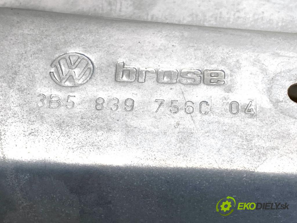 VW PASSAT B5 FL sedan 2002 96 kW 1.9 TDI 1896 mechanismus okna pravý zadní část 3B5839756C