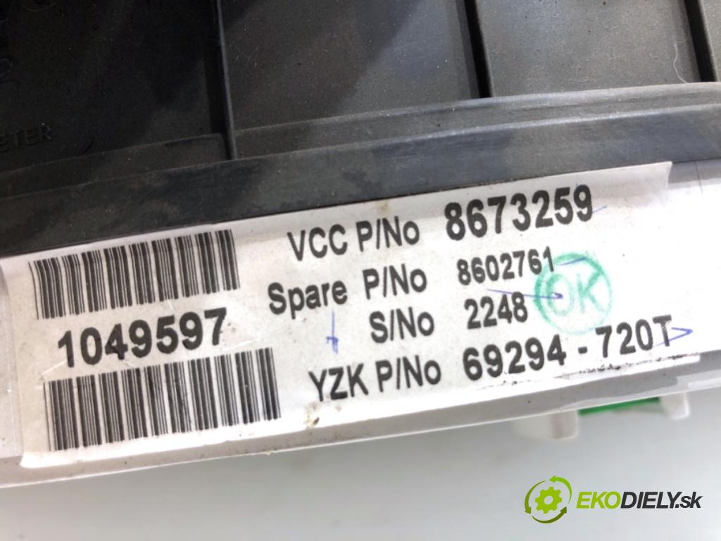 VOLVO S60 I sedan 2001 125 kW 2.4 2435 Prístrojovka 8673259 (Prístrojová doska)