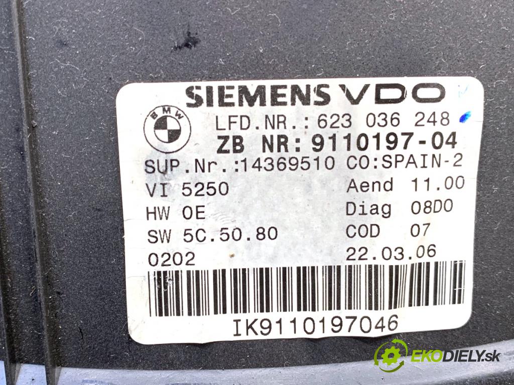 BMW E90 sedan 2006 95 kW 318 i 1995 Prístrojovka 9110197 (Prístrojová doska)