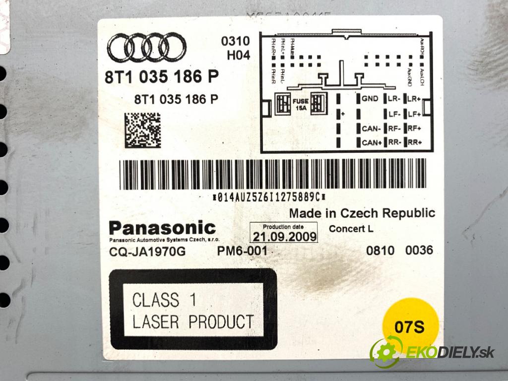 AUDI Q5 8R SUV 2009 125 kW 2.0 TDI quattro 1968 RADIO 8T1035186P (Audio zariadenie)