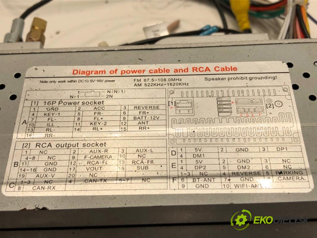 DODGE AVENGER sedan 2008 103 kW 2.0 CRD 1968 RADIO  (Audio zariadenie)