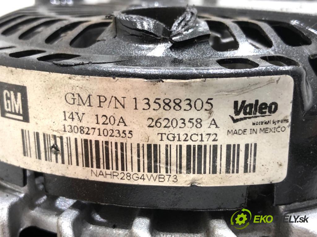 OPEL INSIGNIA A liftback 2010 118 kW 2.0 CDTI (68) 1956 Alternátor 13588305 (Alternátor)