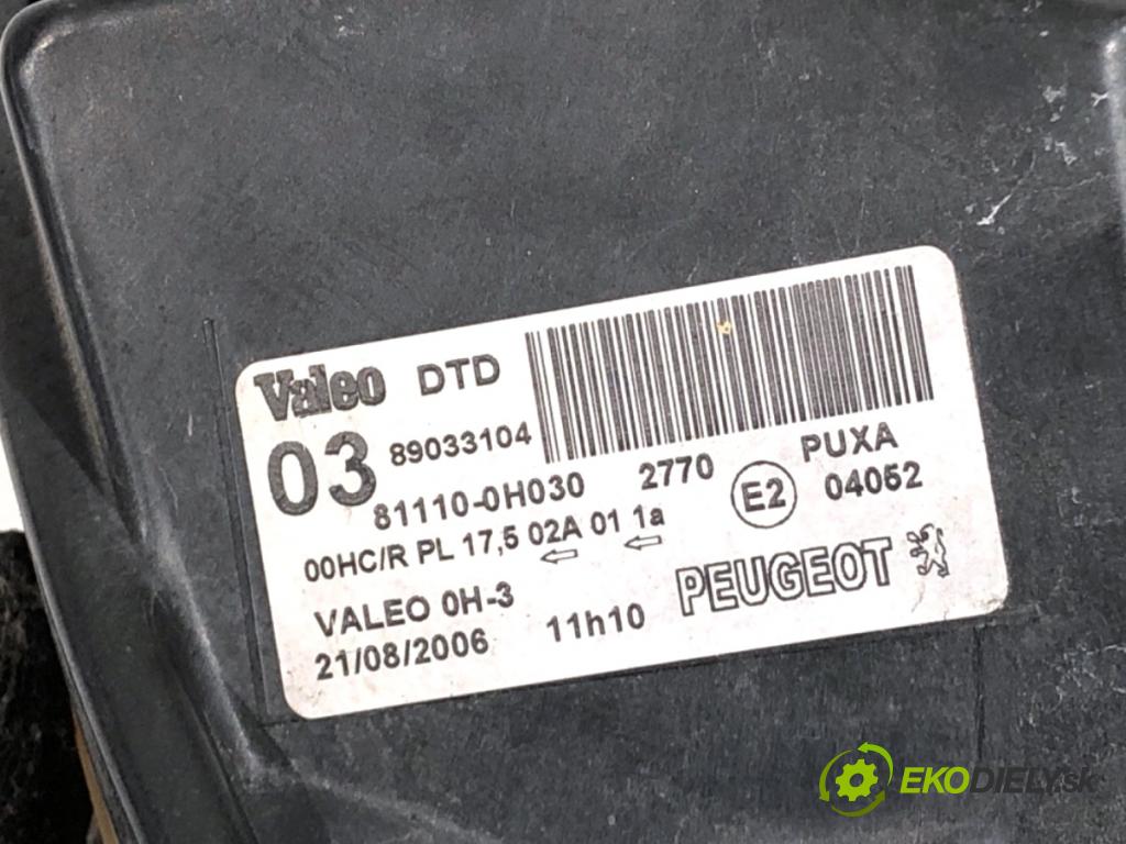 PEUGEOT 107 liftback 2006 50 kW 1.0 998 Svetlomet pravy predný 81110-0H030