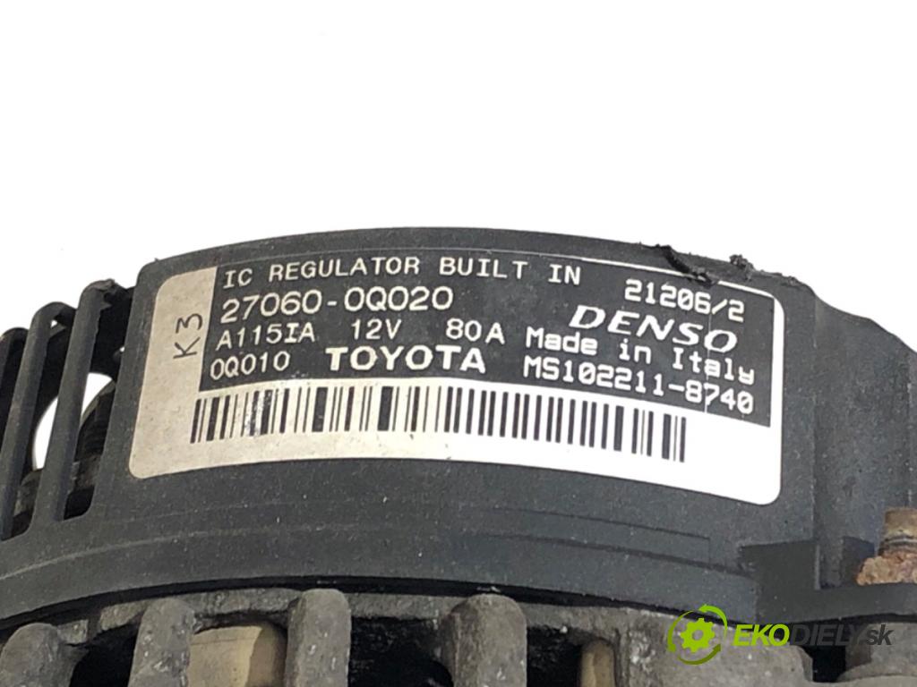 PEUGEOT 107 liftback 2006 50 kW 1.0 998 Alternátor 27060-0Q020 (Alternátor)