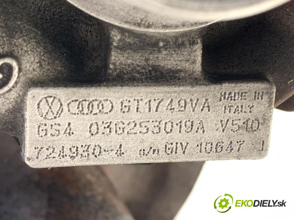 SEAT LEON II liftback 2006 103 kW 2.0 TDI 1968 turbo 03G253019A (Kompletní turbodmychadlo)