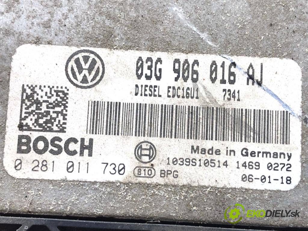 SEAT LEON II liftback 2006 103 kW 2.0 TDI 1968 riadiaca jednotka Motor 03G906016AJ (Riadiaca jednotka)