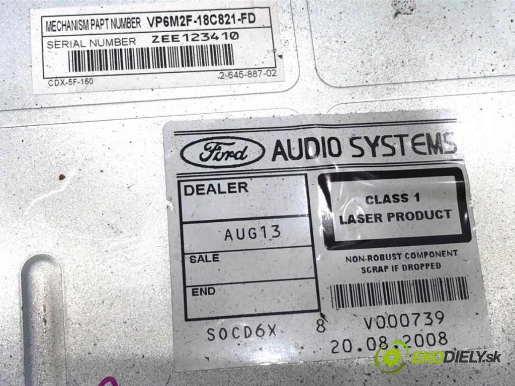 FORD MONDEO MK4 liftback 2008 103 kW 2.0 TDCi 1997 RADIO 8S7T-18C939-MB (Audio zariadenie)