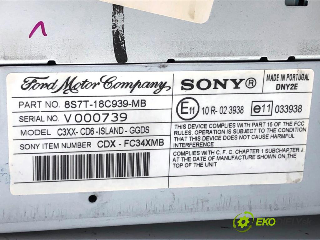 FORD MONDEO MK4 liftback 2008 103 kW 2.0 TDCi 1997 RADIO 8S7T-18C939-MB (Audio zariadenie)