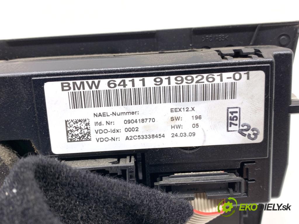 BMW E92 coupe 2009 180 kW 330 d xDrive 2993 Panel ovládania kúrenia 9199261 (Prepínacie páčky pod volantom)