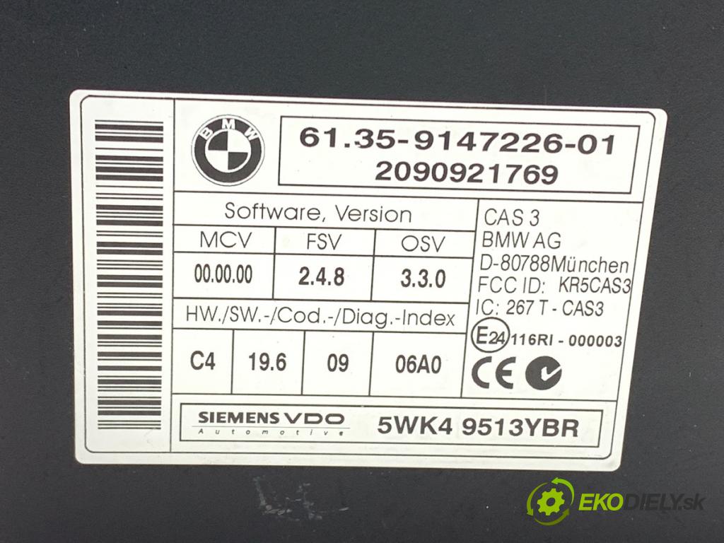 BMW E92 coupe 2009 180 kW 330 d xDrive 2993 Modul Riadiaca jednotka CAS 9147226