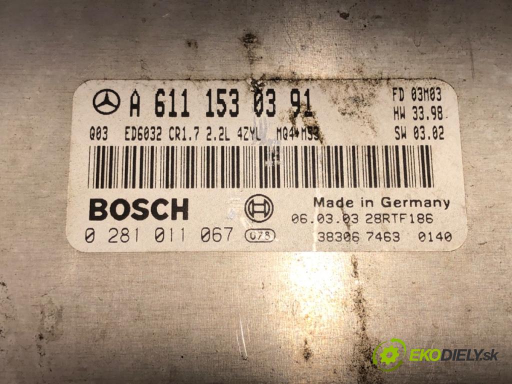 MERCEDES-BENZ W638 Autobus 2003 75 kW 110 CDI 2.2 (638.194) 2148 riadiaca jednotka Motor A6111530391 (Riadiaca jednotka)