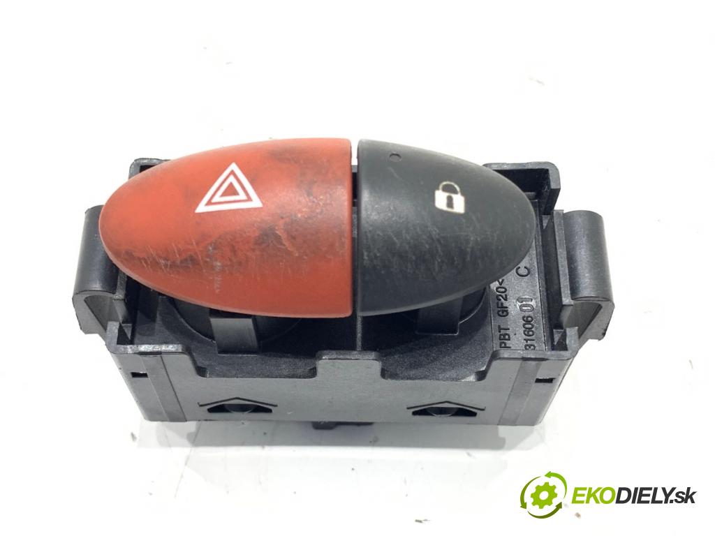 RENAULT MASTER III Autobus 2019 125 kW 2.3 dCi 170 FWD (JV0L) 2298 Spínač svetiel výstražných (núdzových)  (Prepínacie páčky pod volantom)