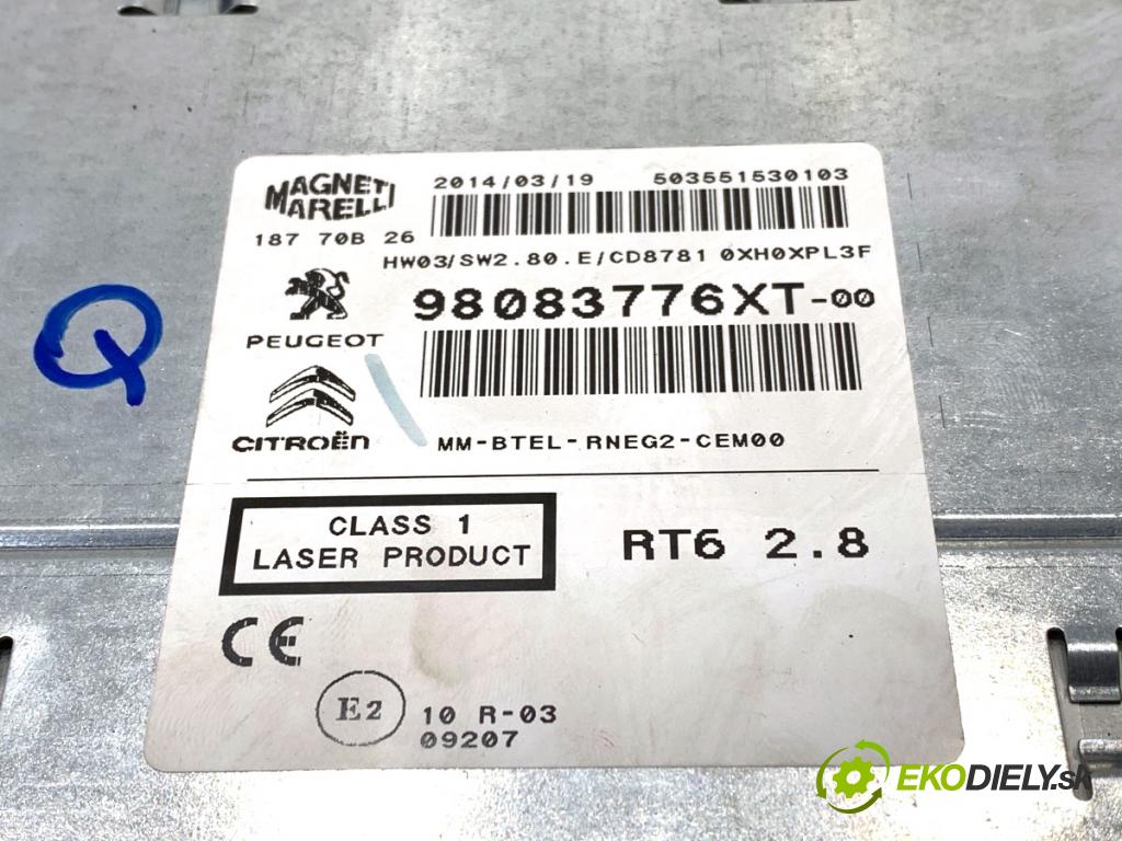 PEUGEOT 3008 nadwozie wielkoprzestrzenne (MPV) 2014 84 kW 1.6 HDi 1560 RADIO 98083776XT (Audio zariadenie)