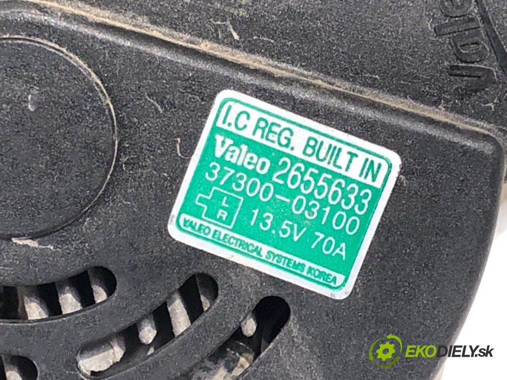 HYUNDAI i20 liftback 2009 57 kW 1.2 1248 Alternátor 37300-03100 (Alternátor)