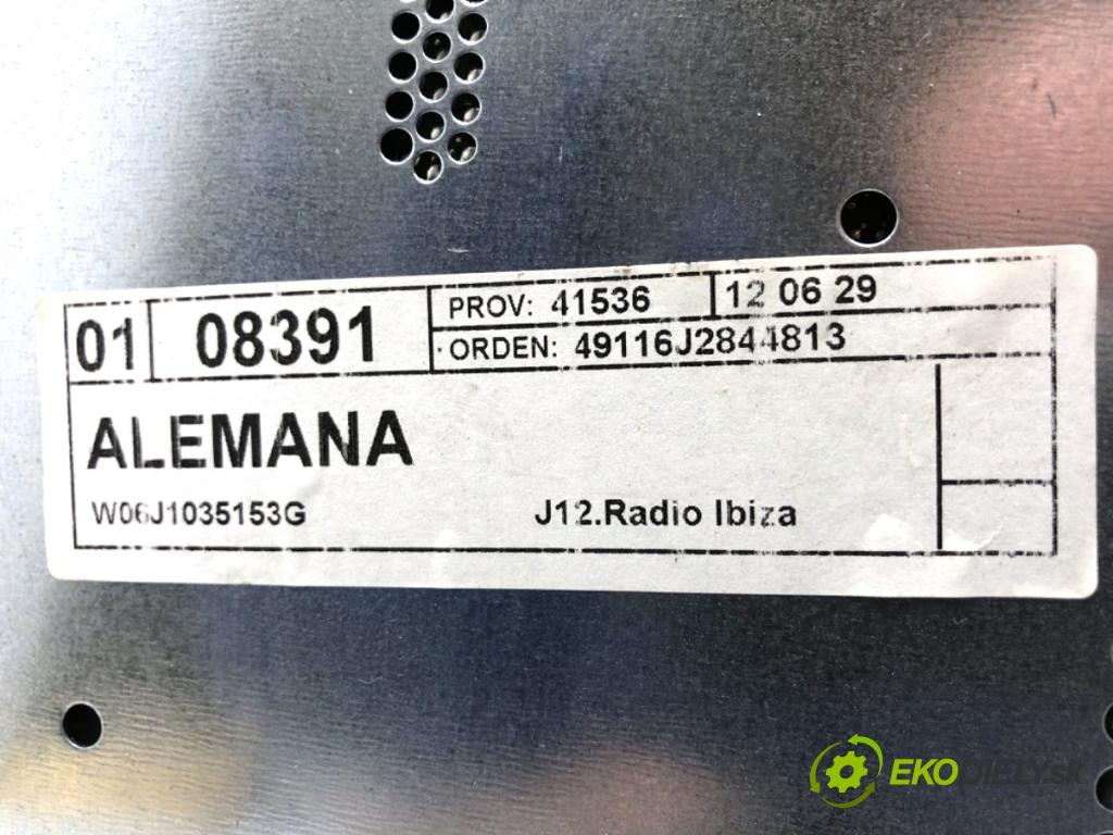 SEAT IBIZA IV liftback 2011 55 kW 1.2 TDI 1199 RADIO  (Audio zariadenie)