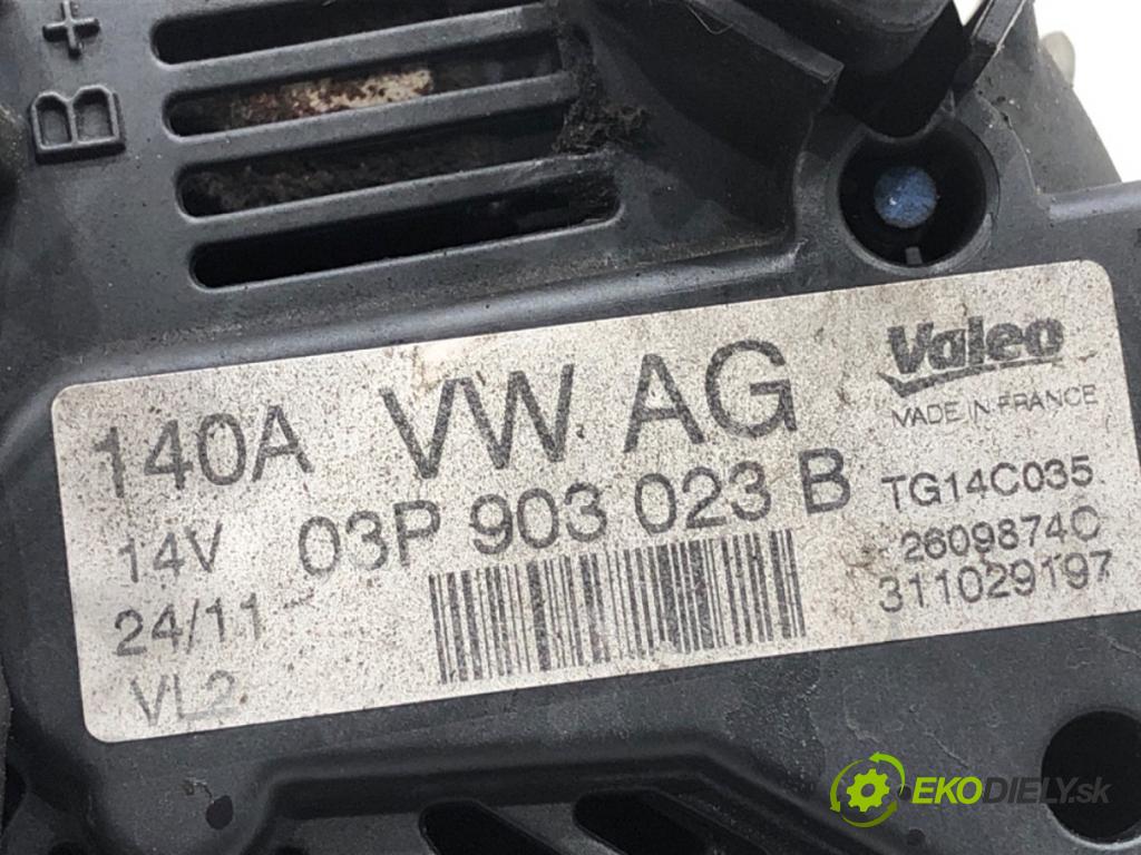 SEAT IBIZA IV liftback 2011 55 kW 1.2 TDI 1199 Alternátor 03P903023B (Alternátor)