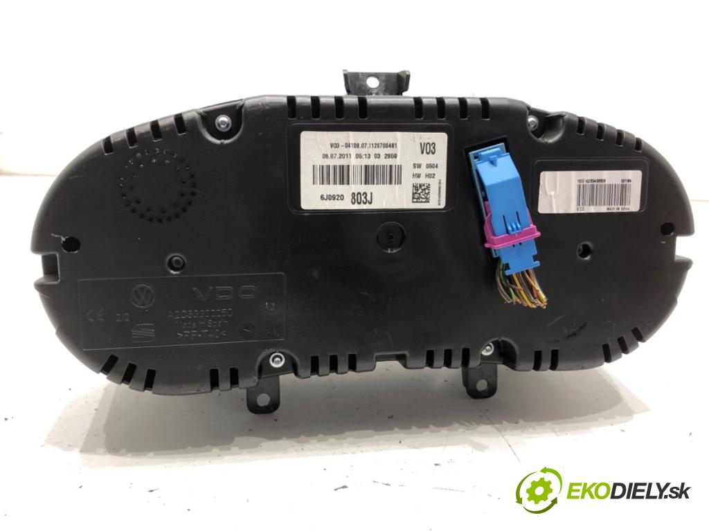 SEAT IBIZA IV liftback 2011 55 kW 1.2 TDI 1199 Prístrojovka 6J0920803J (Prístrojová doska)