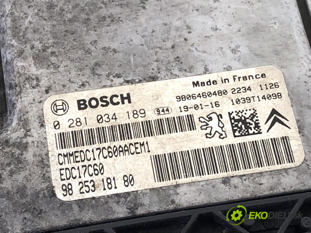 CITROEN BERLINGO III nadwozie wielkoprzestrzenne (MPV) 2019 73 kW 1.6 BlueHDi 100 1560 riadiaca jednotka Motor 9825318180 (Riadiaca jednotka)